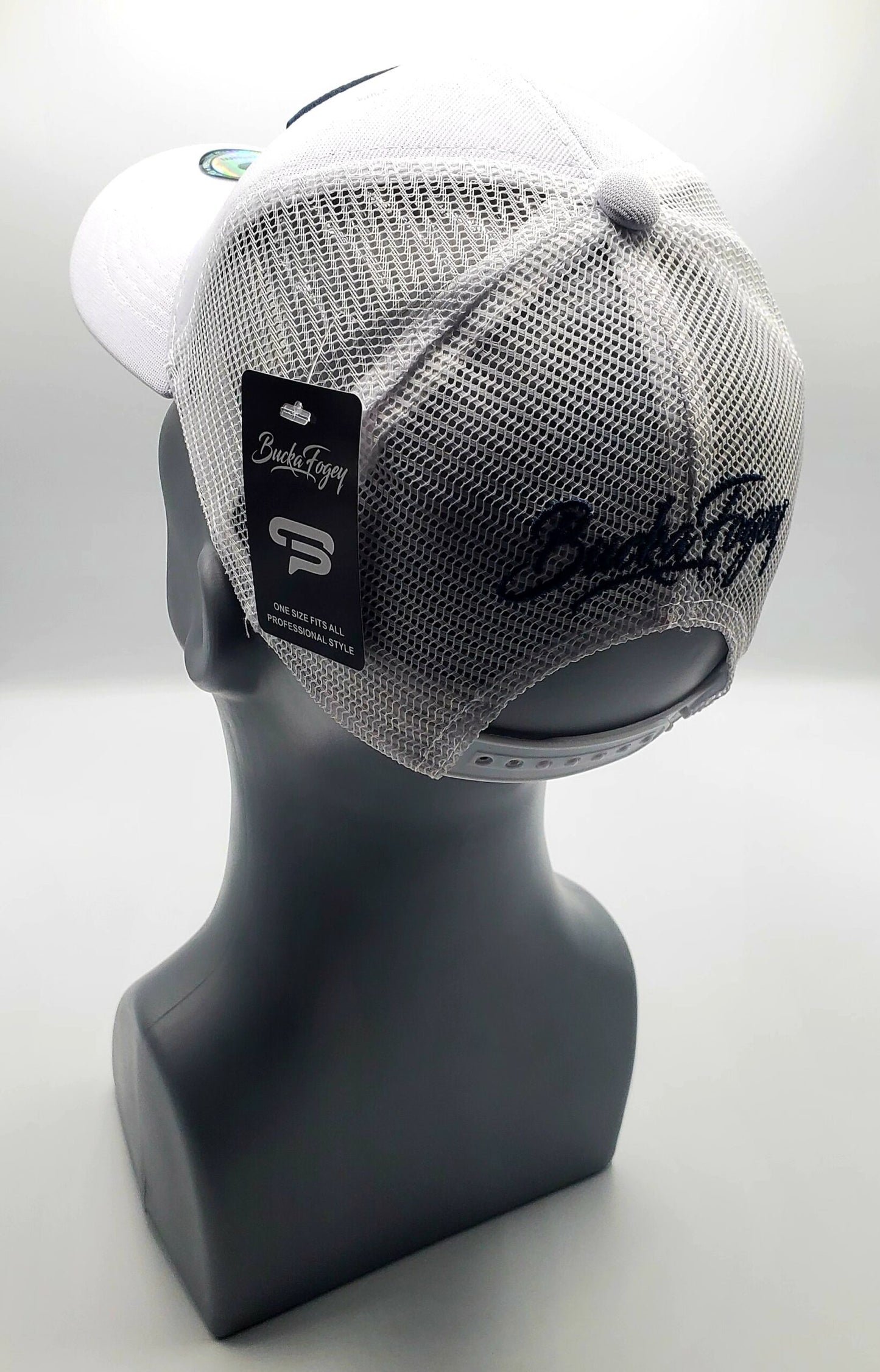 WHITE WITH NAVY 2K22 TRUCKER SNAPBACK image 1