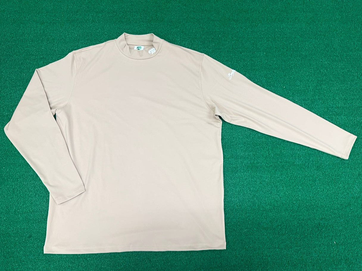 Bucka Fogey Beige Men’s Long Sleeve Mock Neck