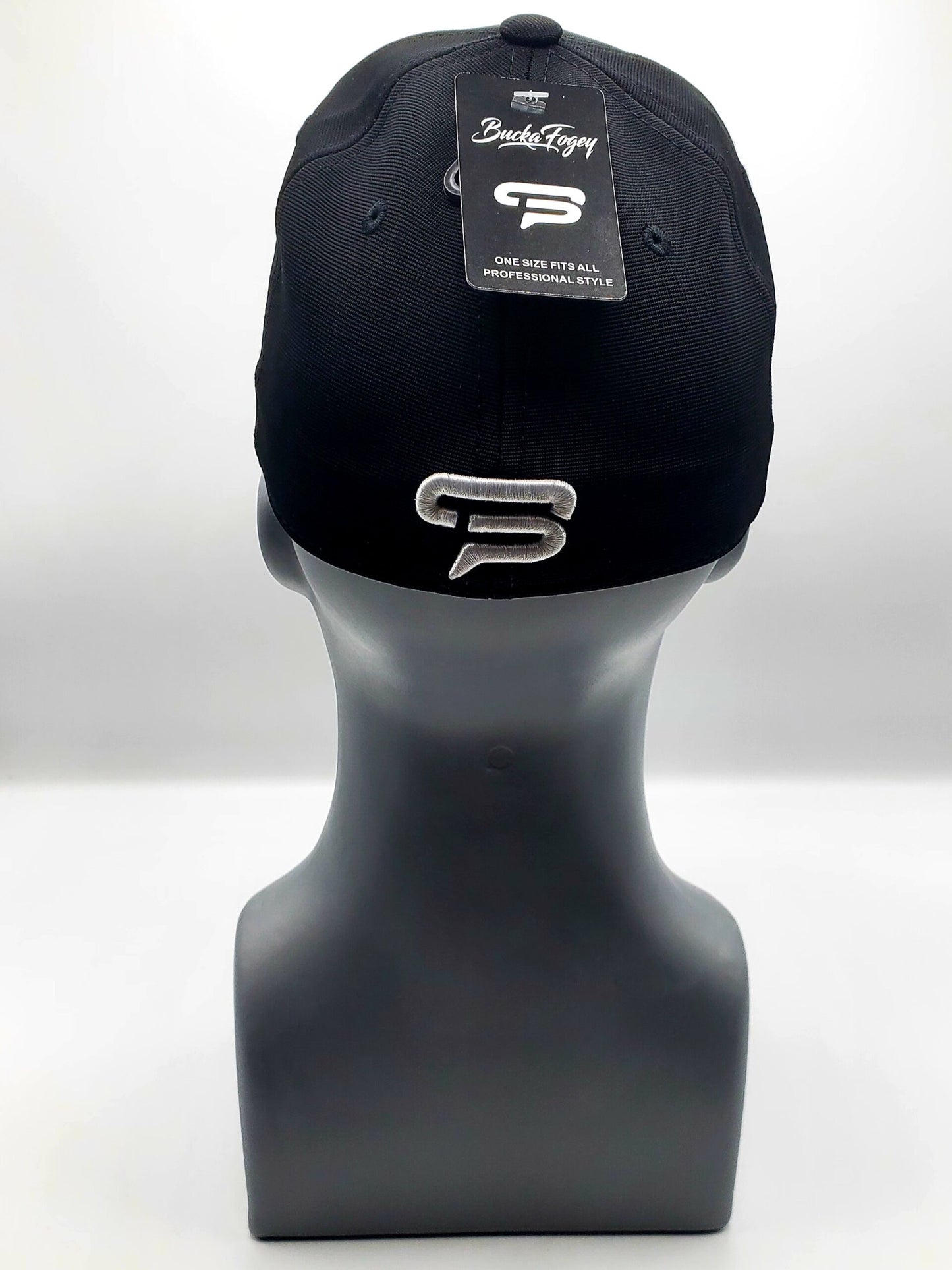 Midnight Black and White Premium Fitted hat image 1