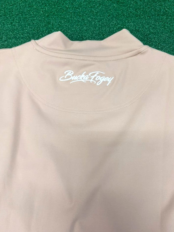 Bucka Fogey Beige Men’s Long Sleeve Mock Neck
