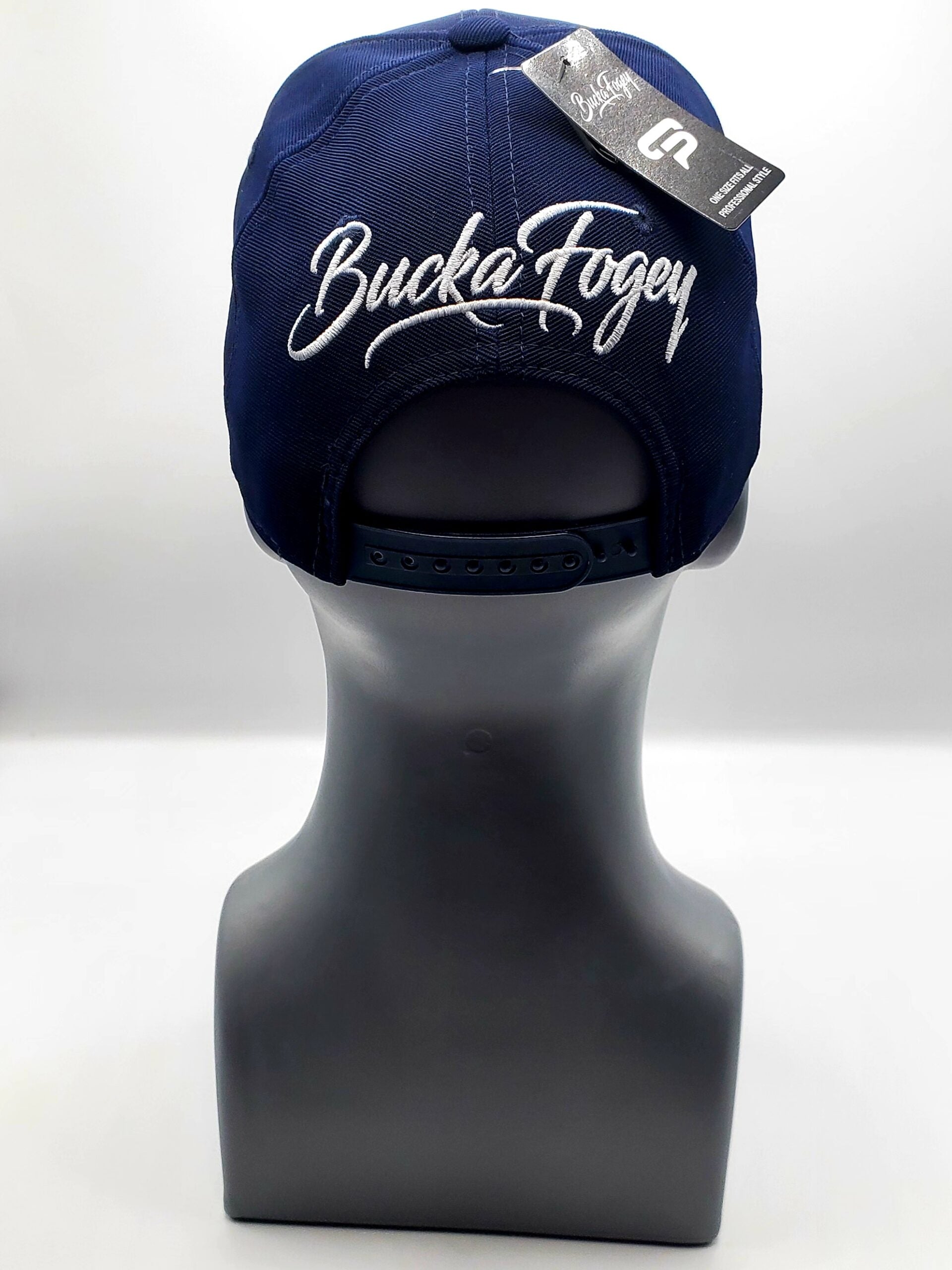 Nasty Navy and White Snapback Hat image 1