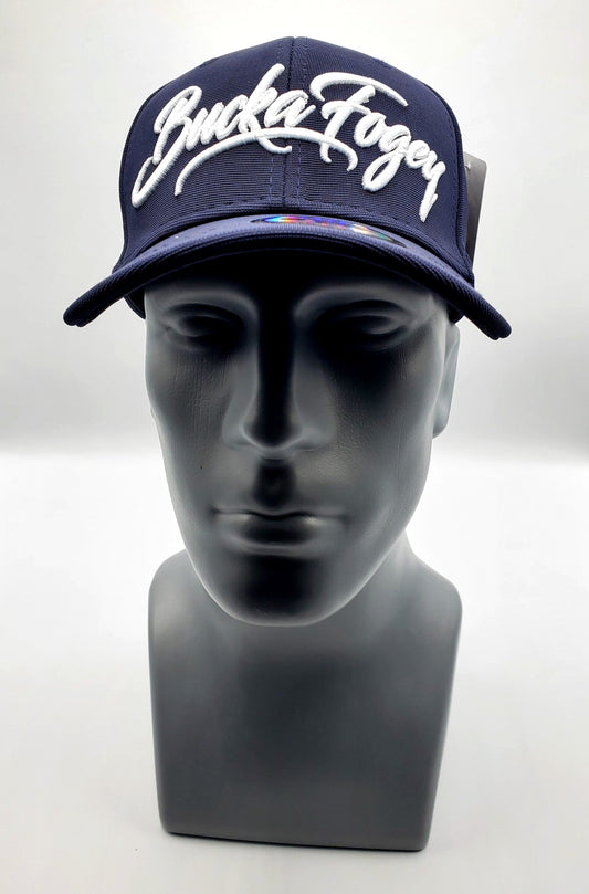 Blueberry Blue and White Snapback image 0