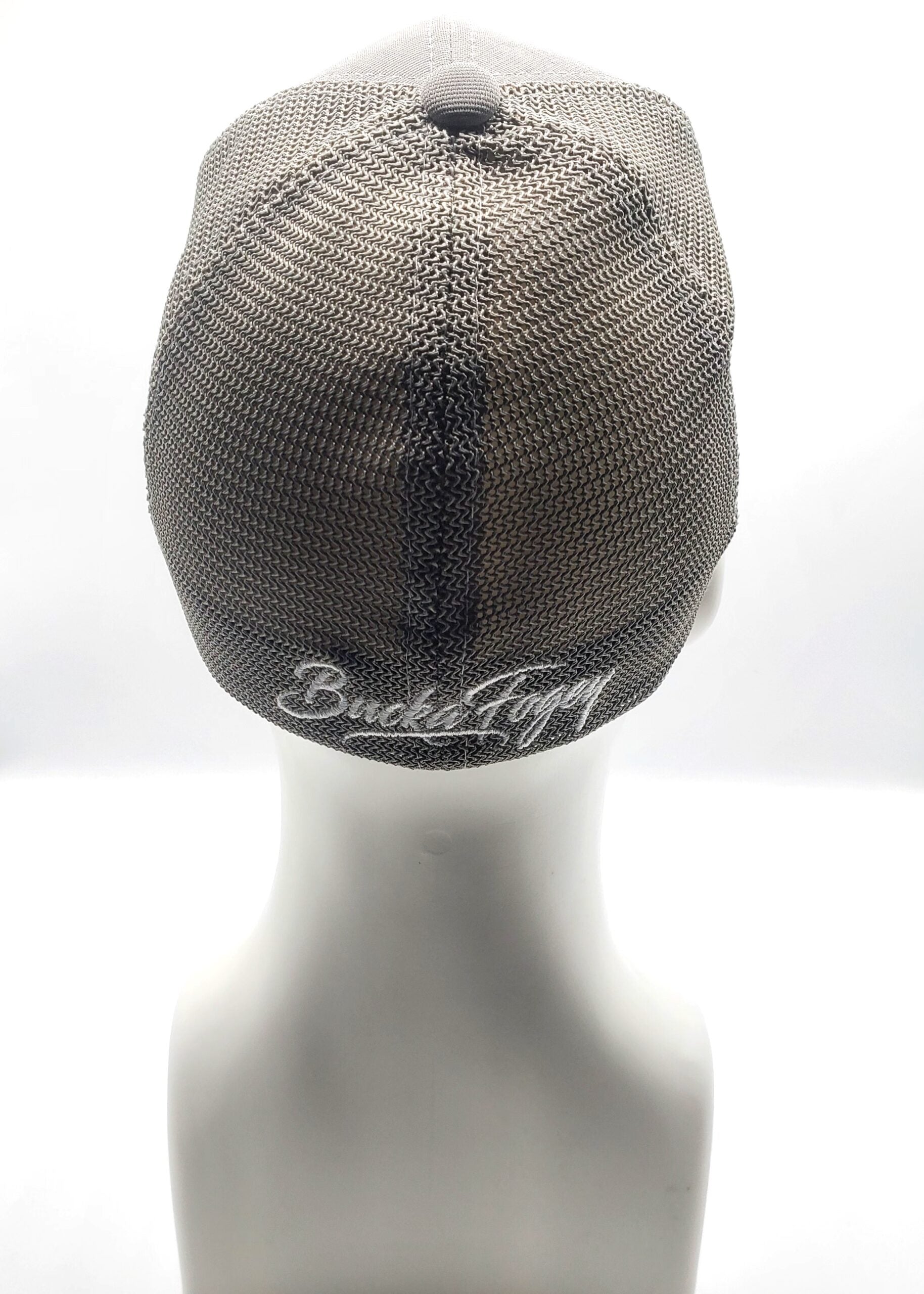 Gray and White Mesh-Back Fitted Hat image 1