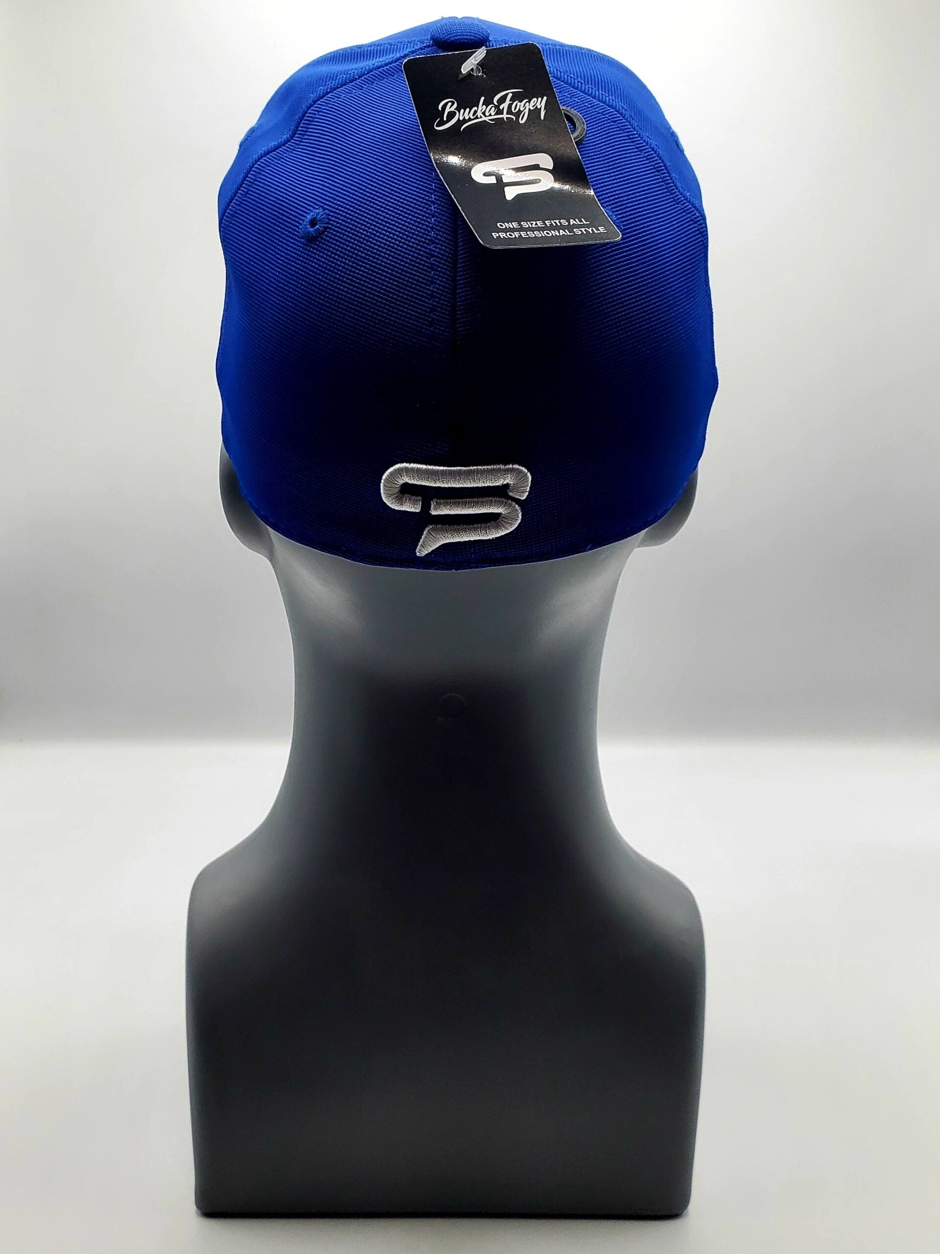 Royalty Blue and White Premium Fitted Hat image 1