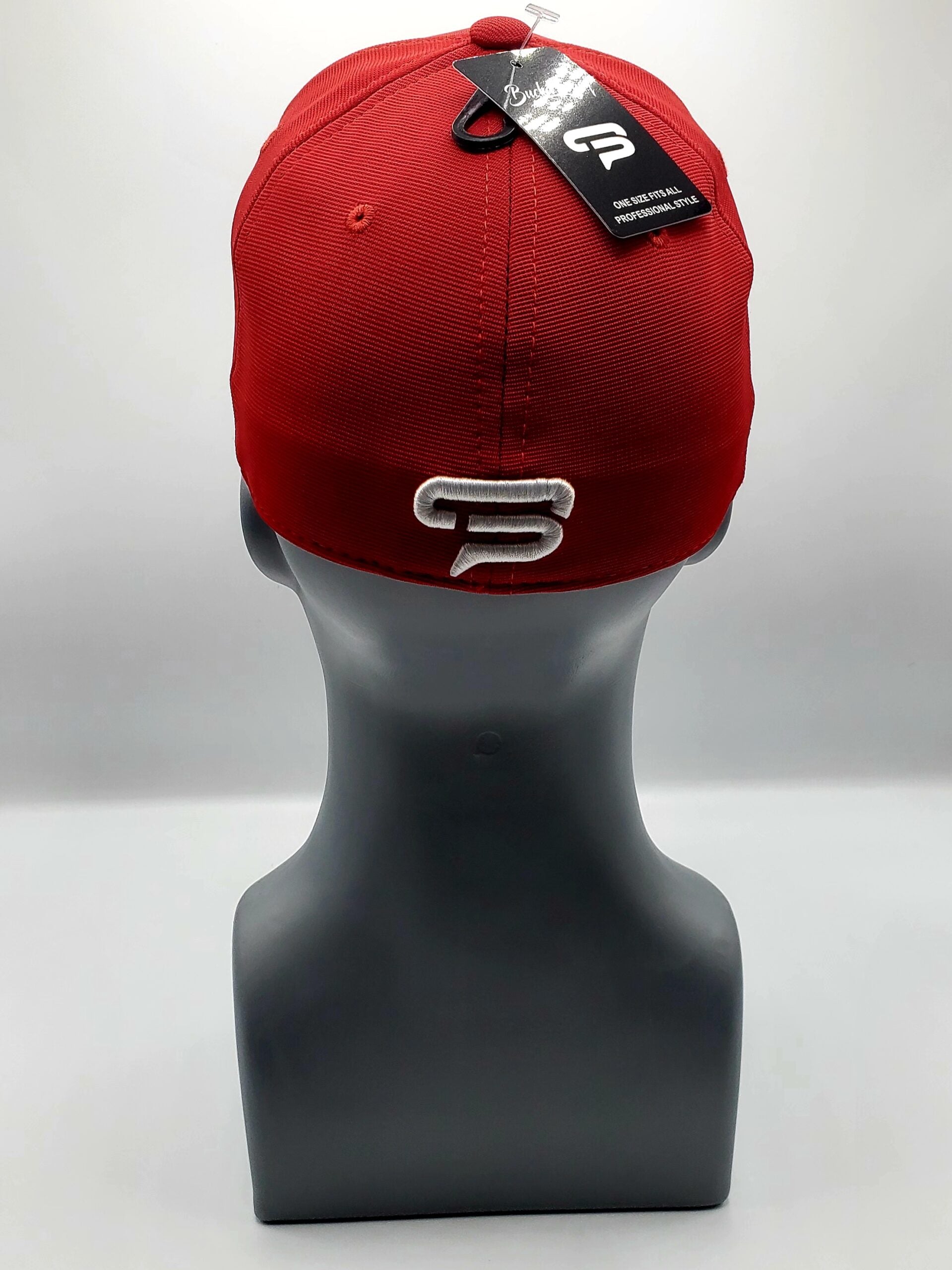 Fire Brick Red and White Premium Fitted Hat image 1