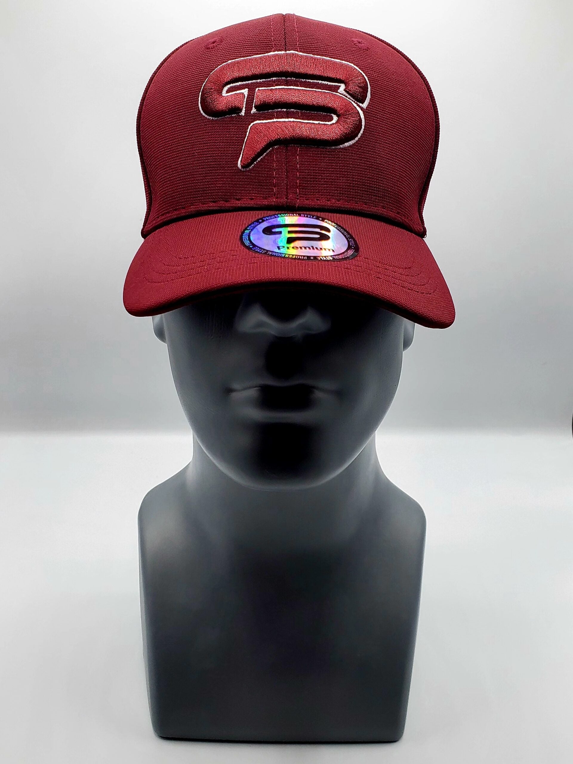 Money Maroon and White Snapback Hat image 0