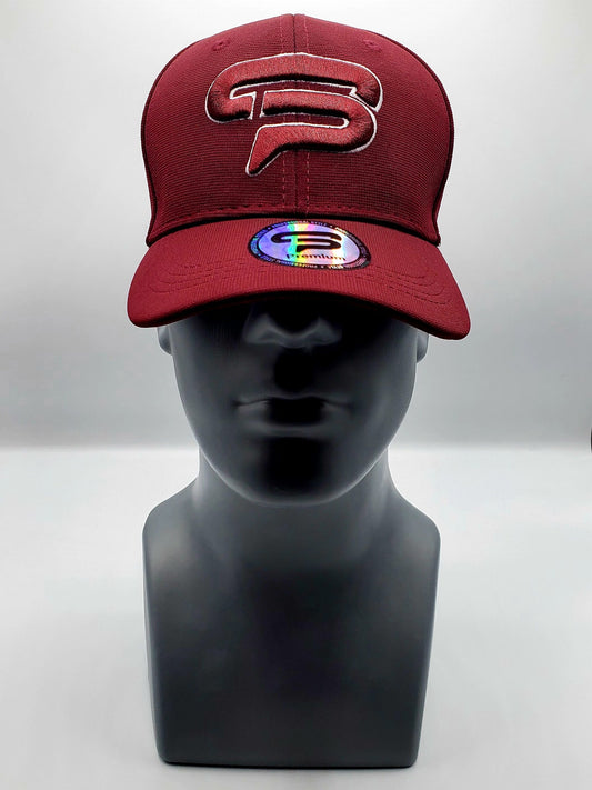 Money Maroon and White Snapback Hat image 0