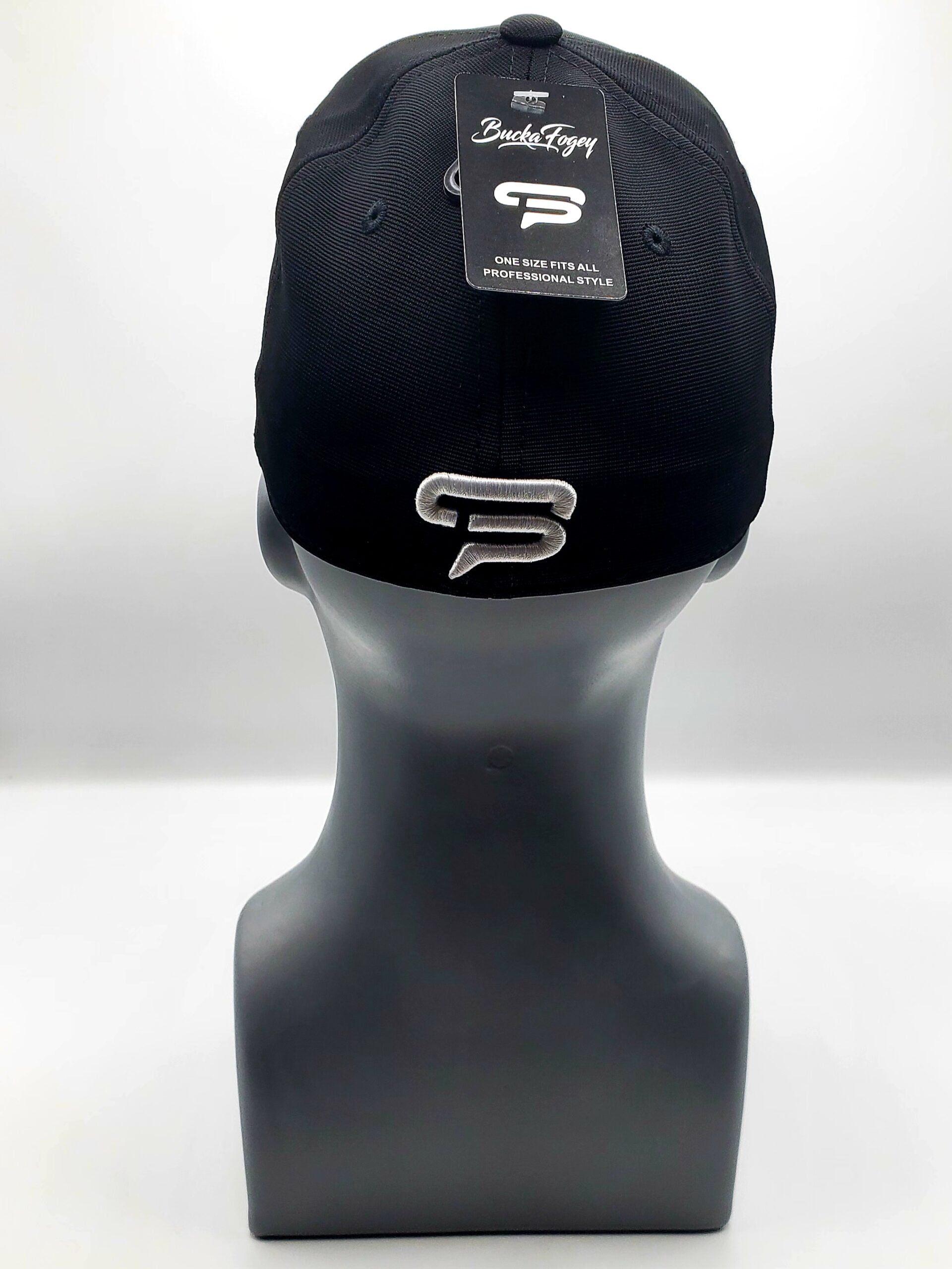 Midnight Black and White Premium Fitted hat image 1