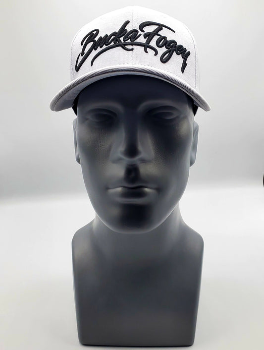 Simply White and Black Premium Fitted Hat image 0